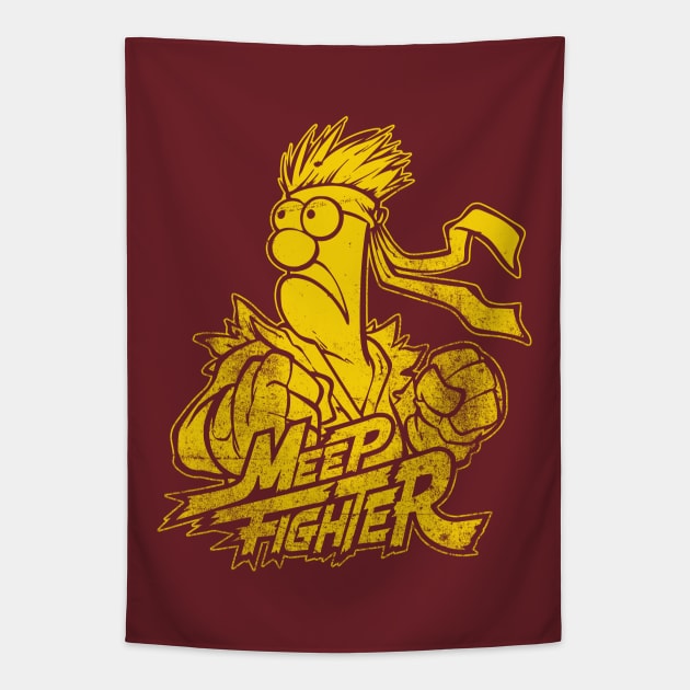 Beaker Meep Gold Tapestry by Botak Solid Art