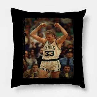 Larry Bird Celtics Vintage Pillow