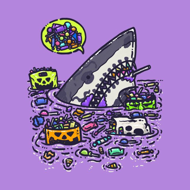 Halloween Candy Destruction Shark by nickv47