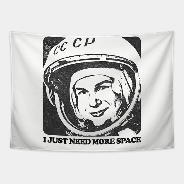 I Just Need More Space / Humorous Retro Space Design Tapestry by DankFutura