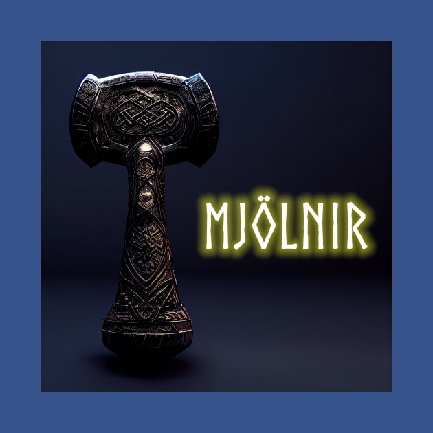 Mighty Mjolnir Thor Hammer Norse by Grassroots Green