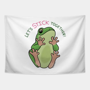Stick Together Frog Tapestry
