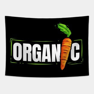 Organic Carrot Logo For Going Vegan Tapestry