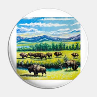 The Bison Herd Pin