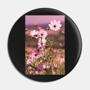 Wild pink meadow flowers III, spring nature photography Pin