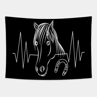 funny horse horses animal animals heartbeat horseshoe stable Tapestry