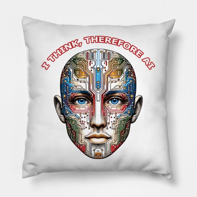 I Think, Therefore AI Pillow by MtWoodson