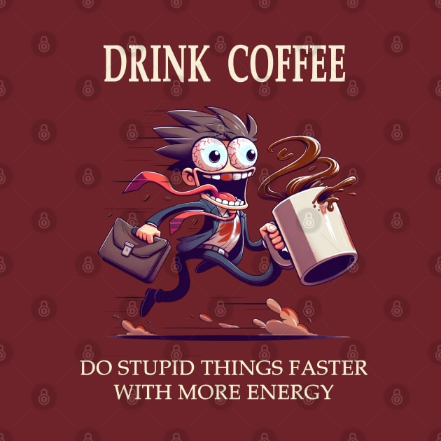Drink Coffee, Do Stupid Things Faster With More Energy by TooplesArt