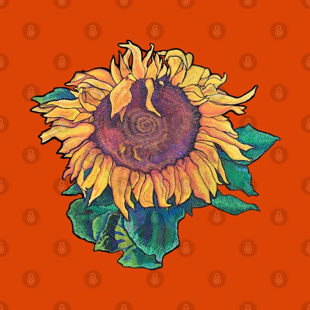 Big Sunflower Moderna by NoCoBirds