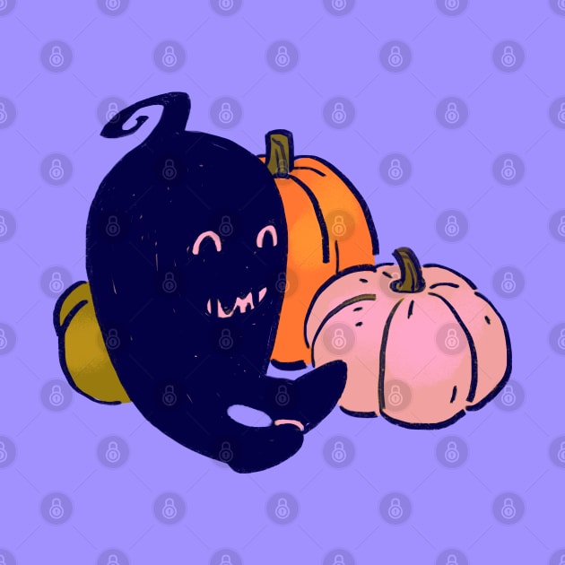 more happy krobus with his favorite pumpkin by mudwizard