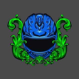 Blue helmet with ornament T-Shirt