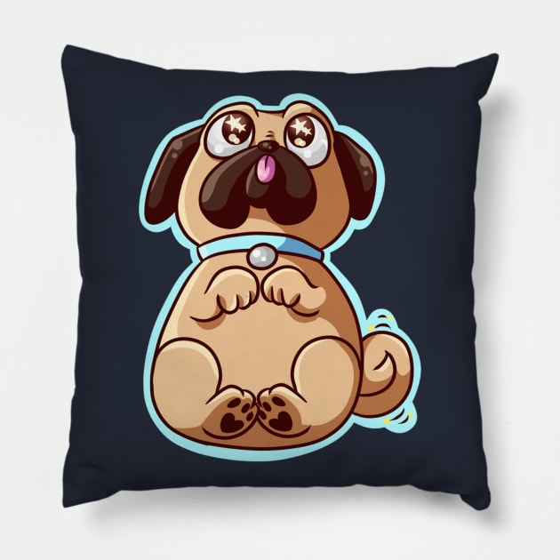 give this pug a hug Pillow by SaganPie