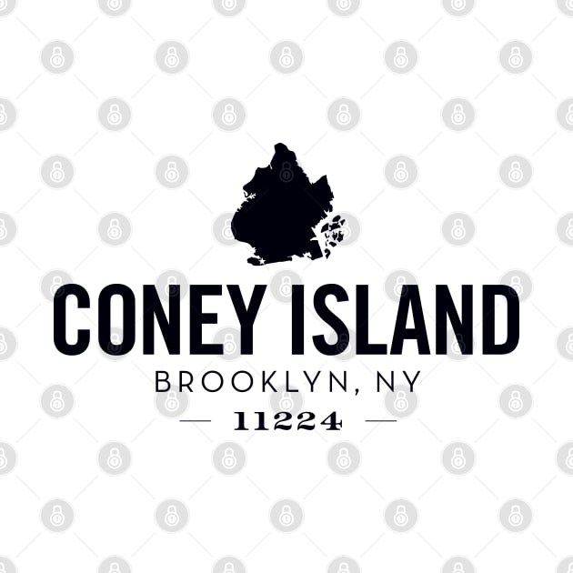 Coney Island (black) by Assertive Shirts