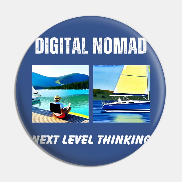 Digital Nomad Sailing Pin by The Global Worker