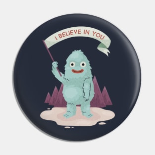 Christmas Yeti Believes In You Pin