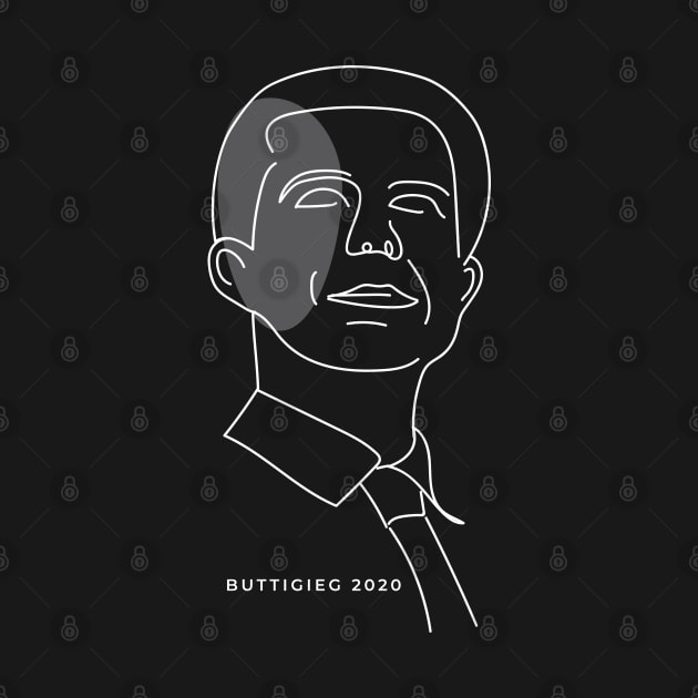 Pete Buttigieg 2020, hand drawn illustration. Pete for America in this presidential race. by YourGoods