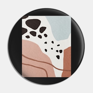 Abstract shapes Mid century art print Pin