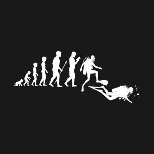 Evolution Man Scuba - White T-Shirt