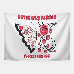 Flowers Wishes Butterfly Wings Best Gift For Mothers day Tapestry