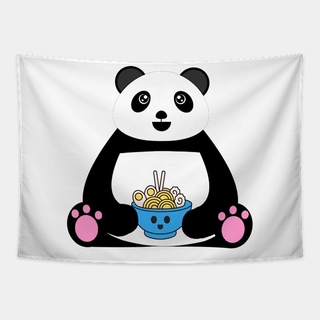 Ramen Panda Tapestry by CuteAndFun