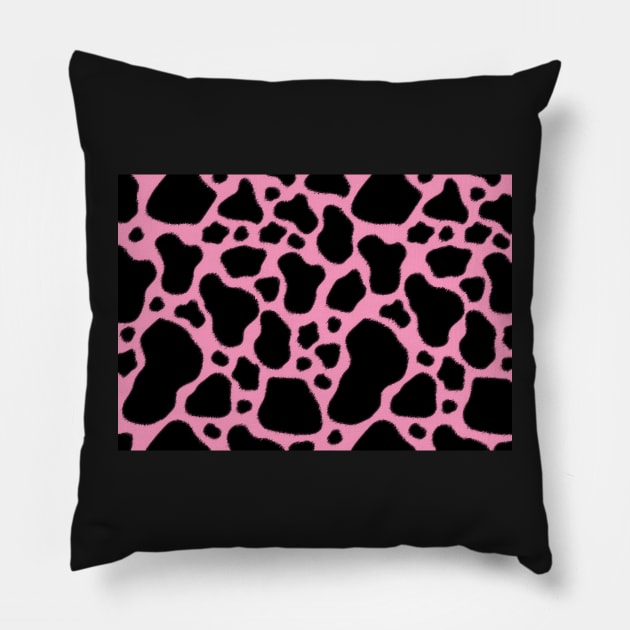 Pink Cow Pillow by thecaoan
