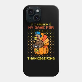 Happy Thanksgiving Gamer Turkey Video Game Lovers Kids Boys Phone Case