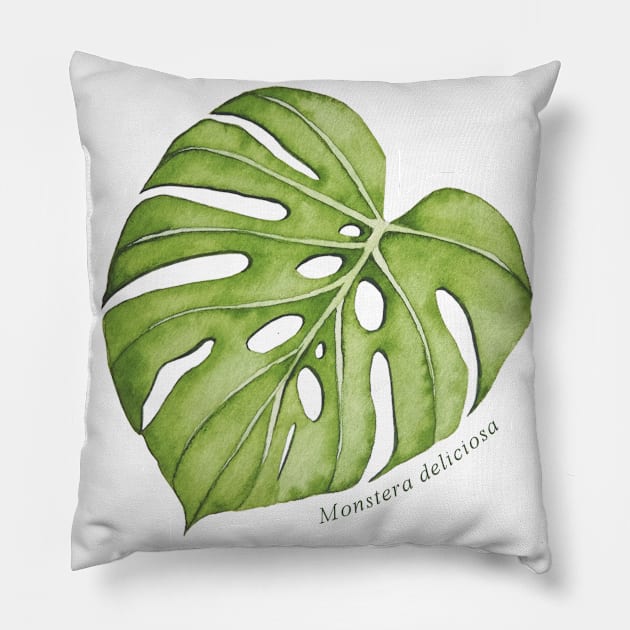 Monstera Deliciosa | Plant Pillow by Hi I'm not Lara