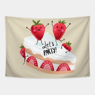Strawberry Party Tapestry