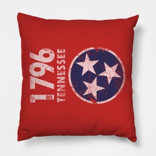 1776 Tennessee State Flag Retro Fade Pillow