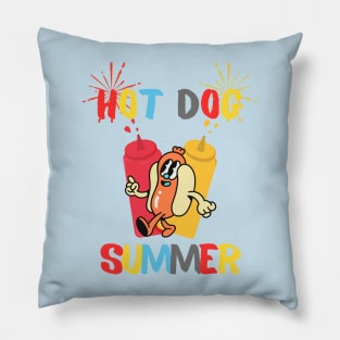 Hot Dog Summer Pillow