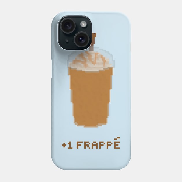 Iced frappe with caramel pixel art Phone Case by toffany's