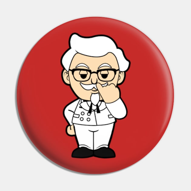 Funny Colonel Sanders Pin by mighty corps studio