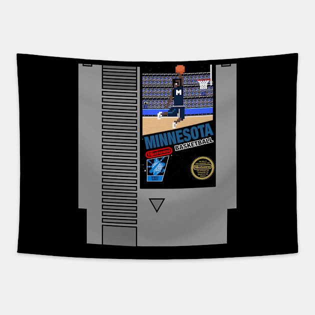 Minnesota Basketball 8 bit pixel art cartridge design Tapestry by MulletHappens