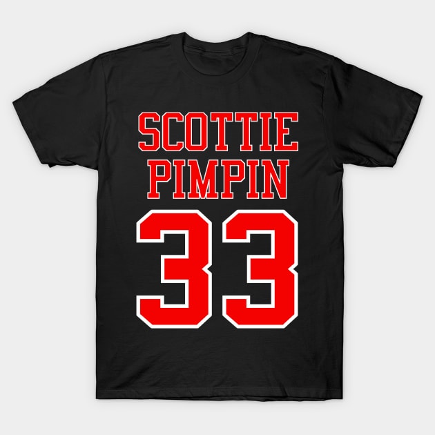 Scottie Pimpin 33 Jersey Shirsey (Black & White Lettering