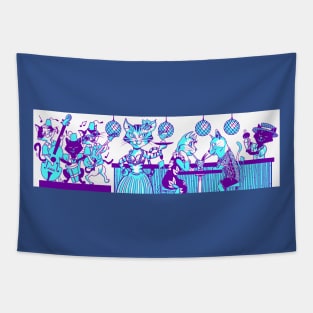 Meow Tai (purple and blue) Tapestry