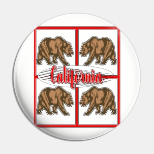 California Bear X4 Alternate by Basement Mastermind Pin