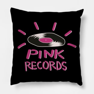 Pink Records Pillow