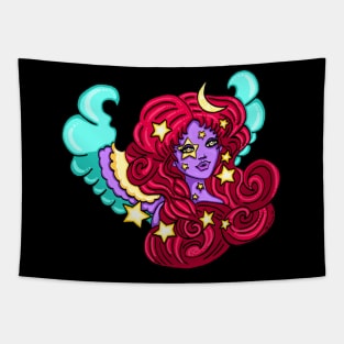 Red Waves Star Angel by Stephanie Ann Garcia Tapestry