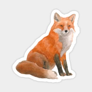 Red Fox Watercolour Painting Magnet