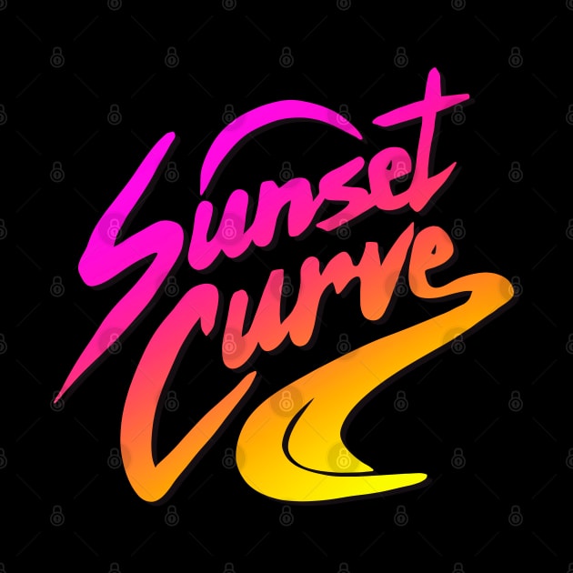 Sunset Retro Vintage Ombré Curves by acatalepsys 