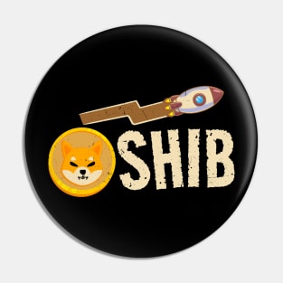 shiba inu coin - rocket Pin