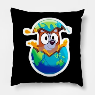 earth bluey Pillow