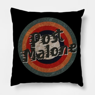 Retro Color Typography Faded Style Post Malone Pillow