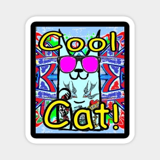 Tattoo cat cool cat kpop kitty 7 Magnet