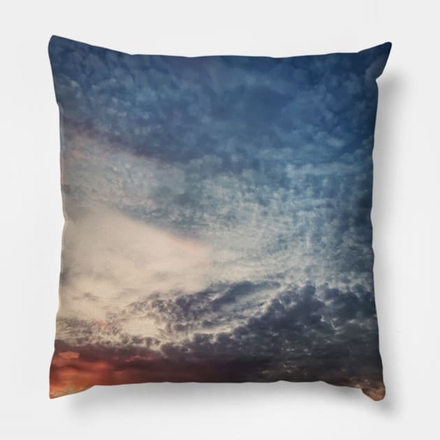 Dreamlike sunset sky Pillow by psychoshadow