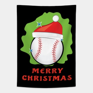 Merry Baseball Christmas - Funny Tapestry
