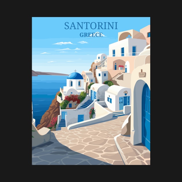 Santorini, Greece, Travel Print, Travel Wall Art, Travel Home Décor, Travel Gift Art by TripleTravelArt