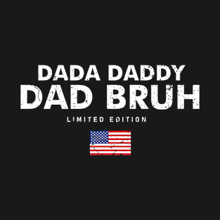 Dada Daddy Dad Bruh Retro Vintage Funny 2023 Fathers Day T-Shirt