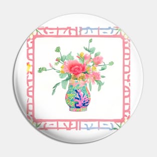 Flowers in fantasy chinoiserie jat Pin