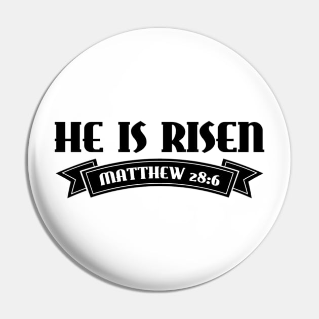 He is Risen Shirt Resurrection Christian Easter Pin by Therapy for Christians